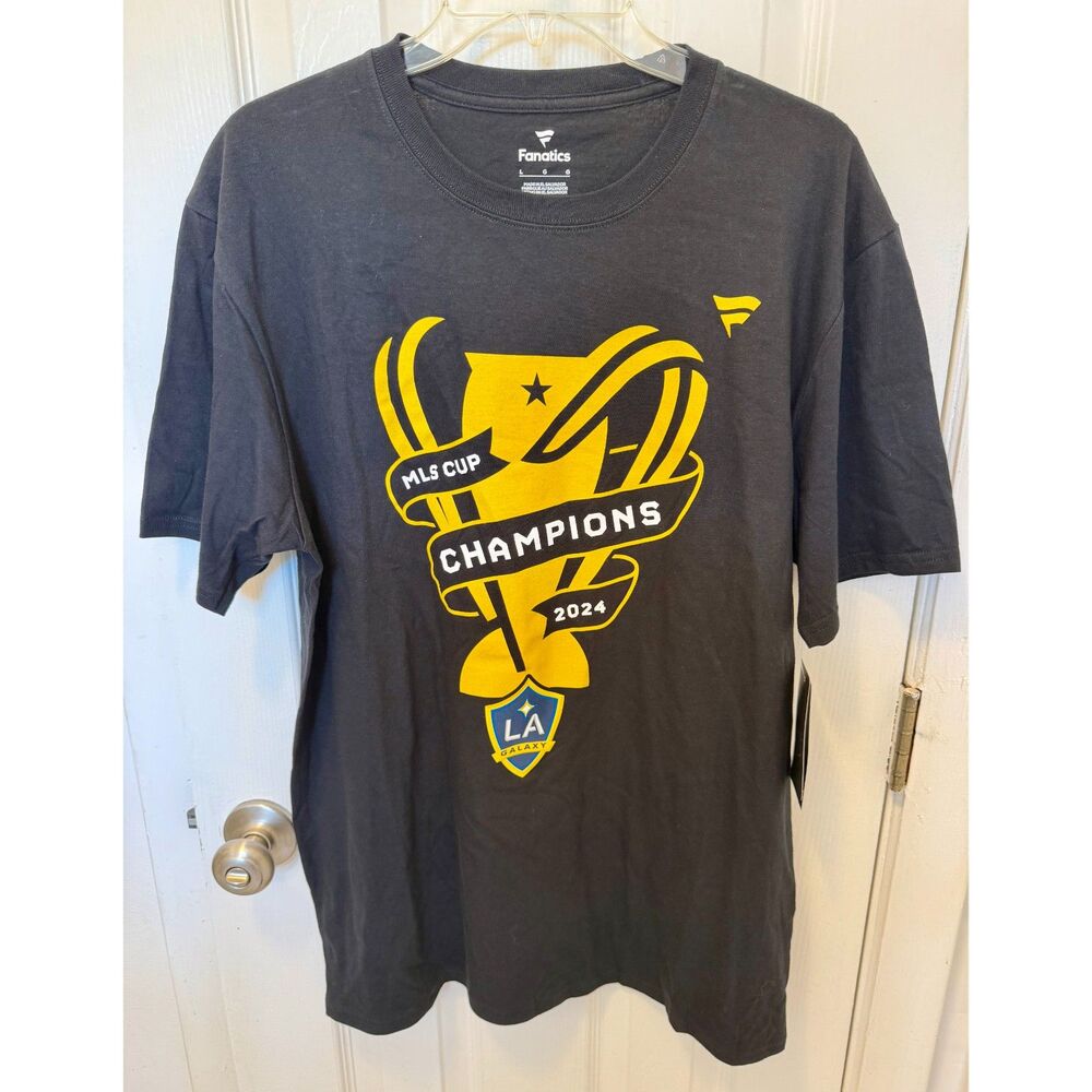 LA Galaxy Fanatics MLS CUP Champions 2024 Shirt Men's Large NWT